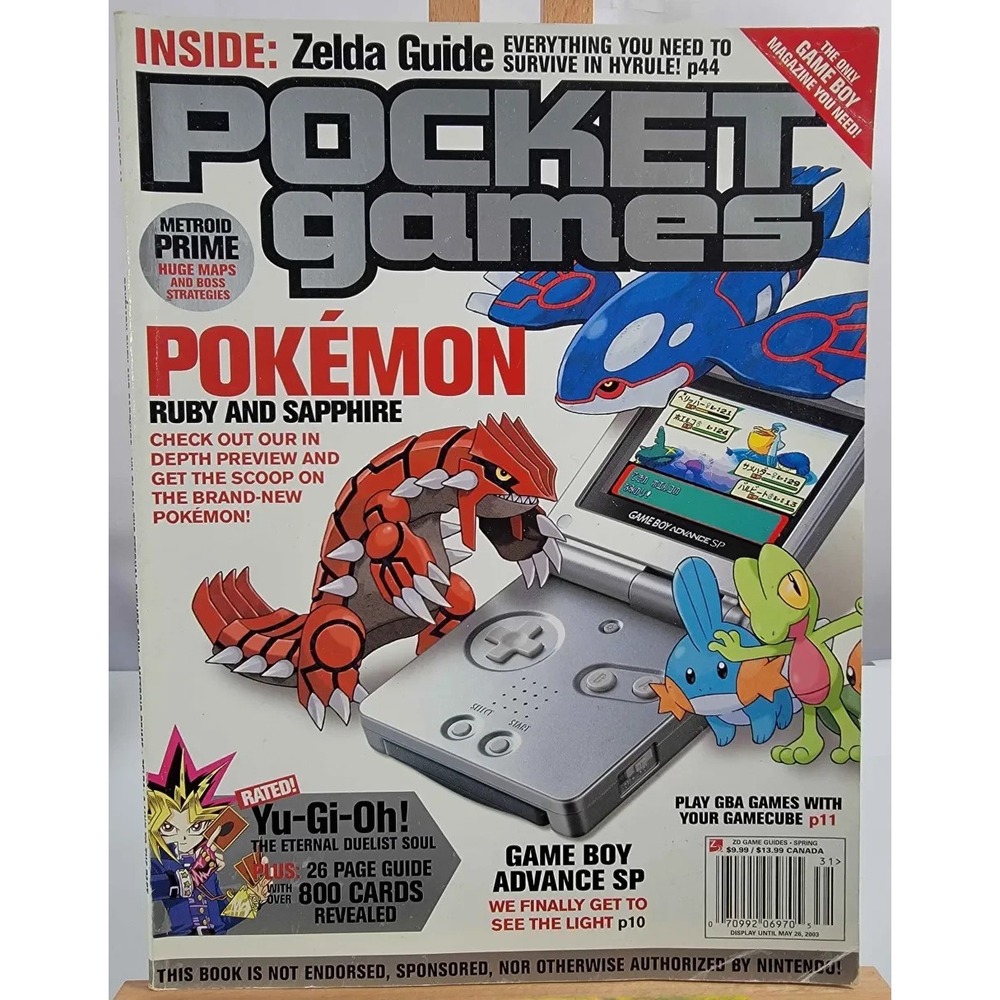 Pocket Games Magazine Issue #11 Spring 2003 Pokemon Ruby Sapphire Rare